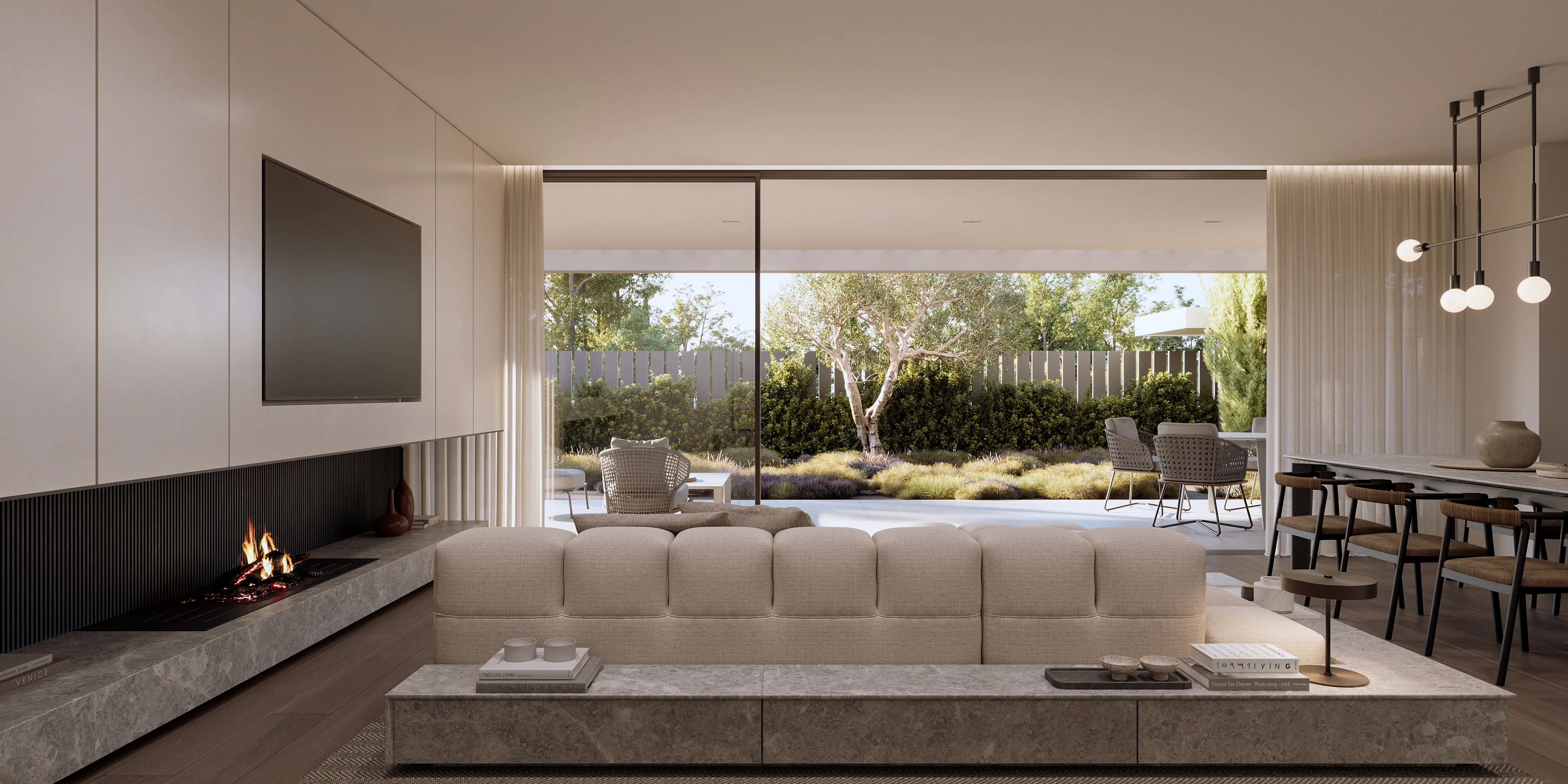Open-plan living area